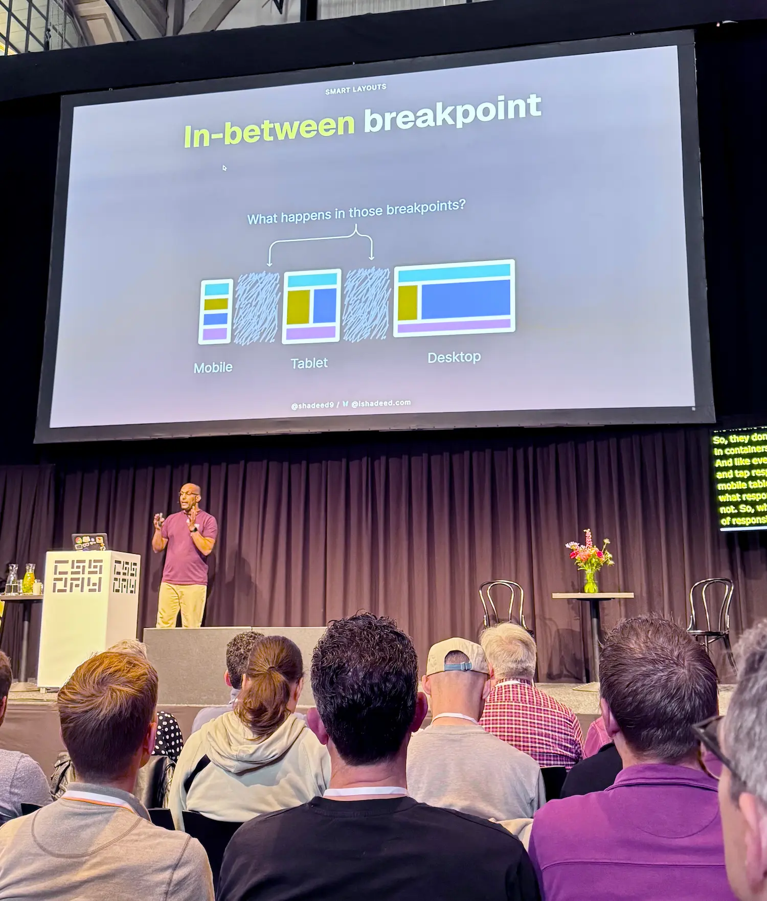 Amit Sheen on stage about breakpoints
