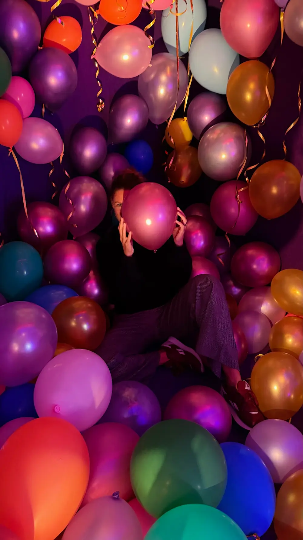 Jessica among balloons