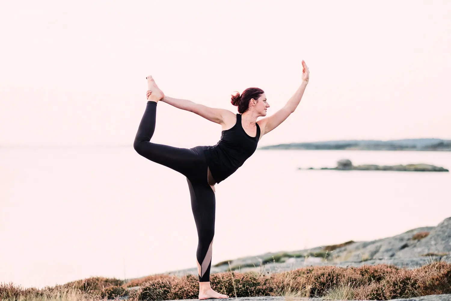 Jessica doing yoga